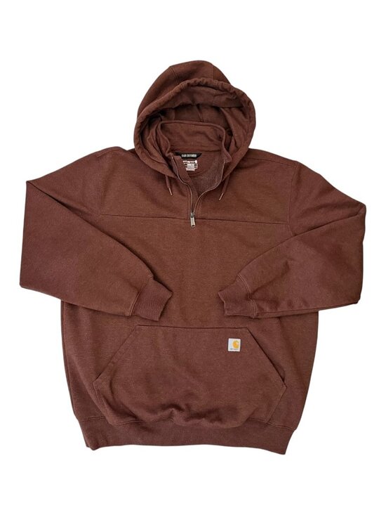 Carhartt Other - Carhartt Rain Defender Loose Fit 1/4-Zip Hoodie Brown XL Tall XLT Workwear